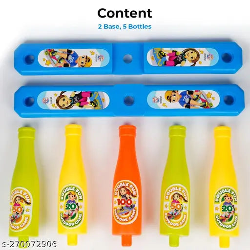 RATNA S FIT Fun 2 in 1 Basket-Bottle Ringtoss Target Game |Indoor and Outdoor Activity Party Games for Kids and Adults|