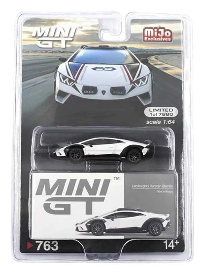 MINI GT #763 Imported Edition - Lamborghini Huracan Sterrato - Bianco Asopo - Blister Pack