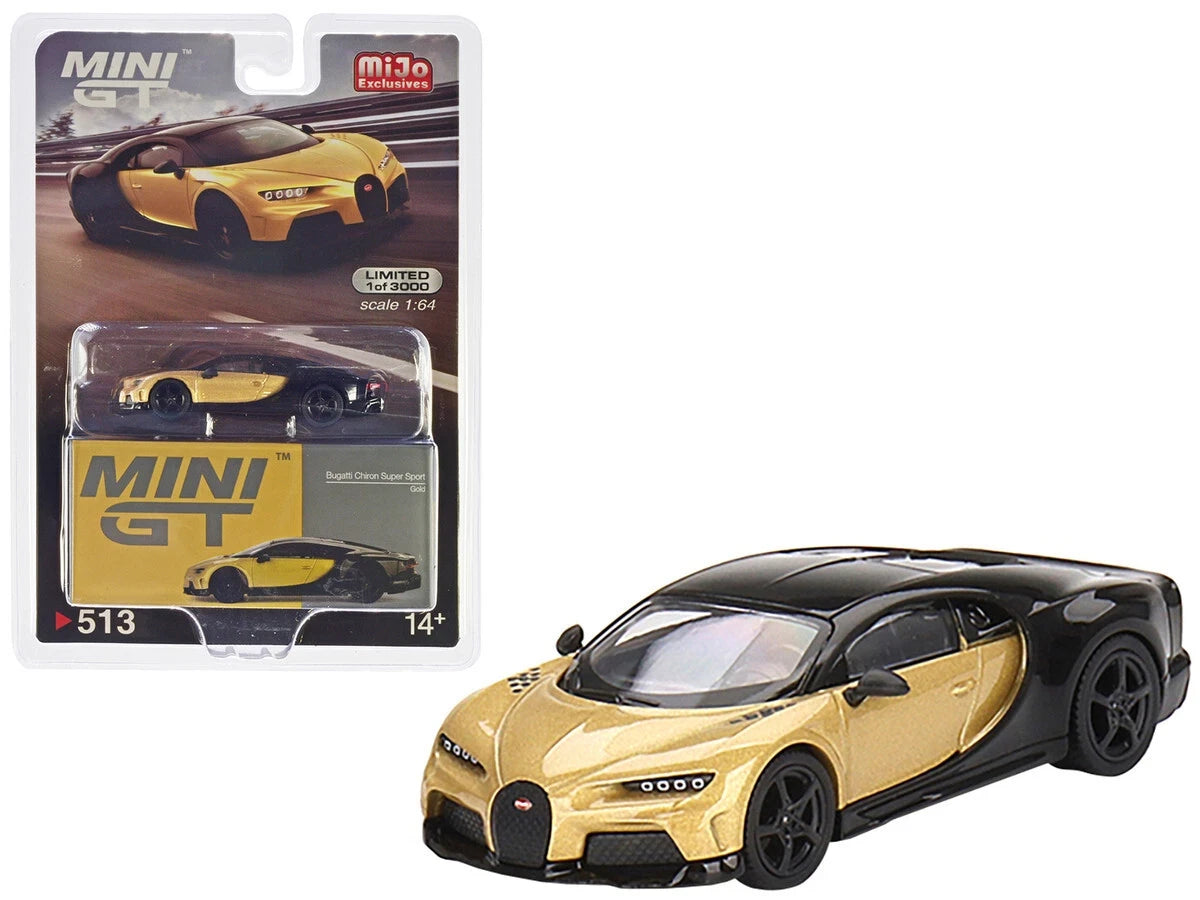 MINI GT Imported Edition - Bugatti Chiron Super Sport - Gold #513 - Blister Pack