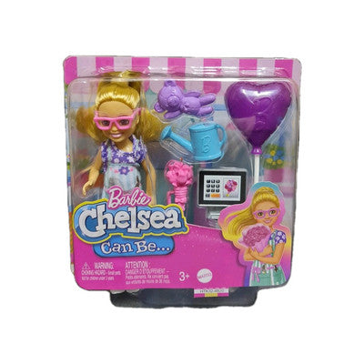 Barbie Chelsea Florist Doll & Accessories Set, Career-Themed Blonde Small Doll