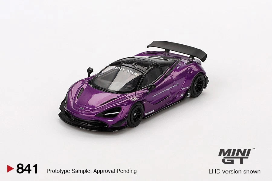 MINI GT Imported Edition - #841 - McLaren 720S LB Works | Purple | Blister Pack