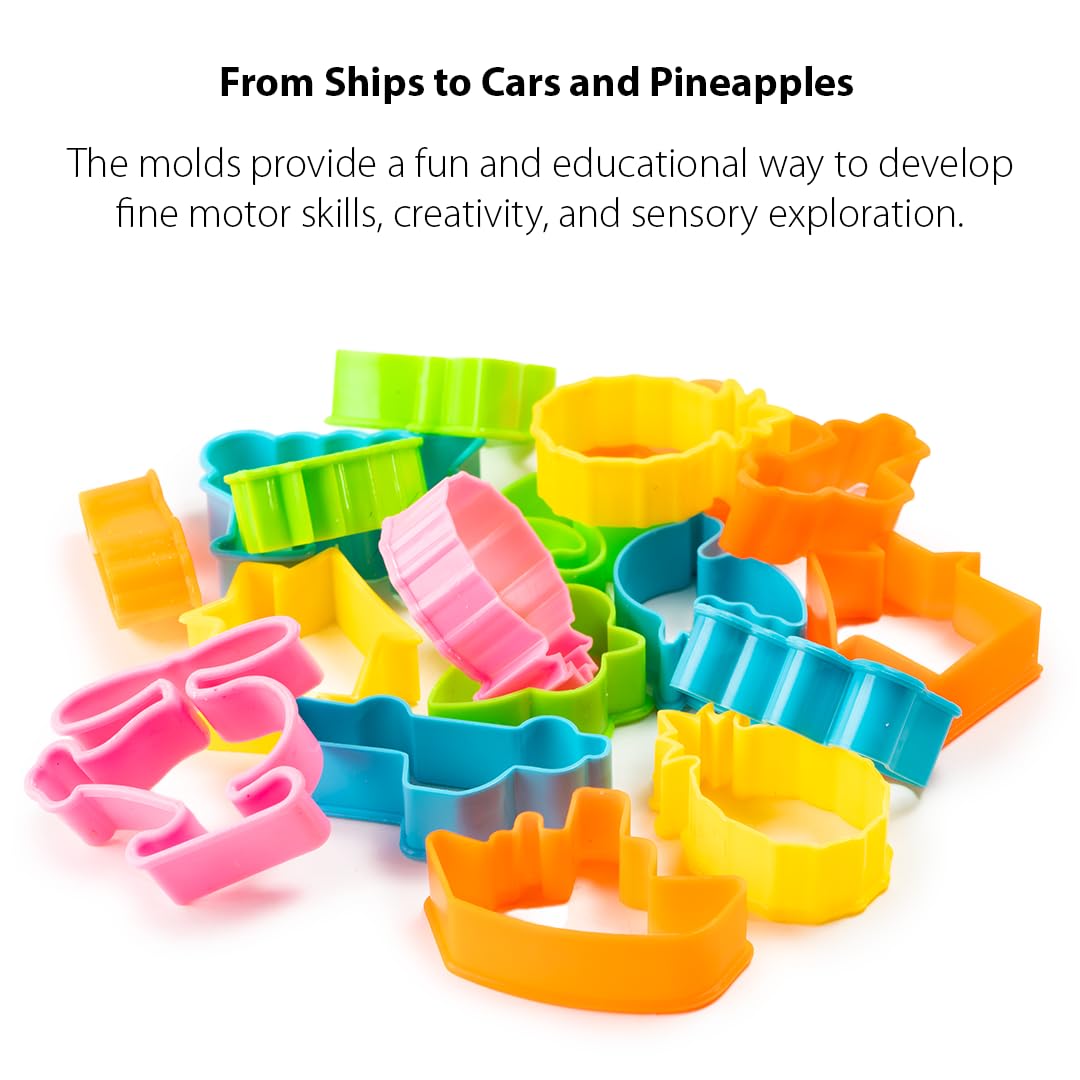 RATNA'S 6 in 1 Ultimate Sand Having 6 Tubs of Different Color Sand (70g Each) & 18 Moulds, Smooth, Non Sticky Kinetic Sand Kit Activity Toys for Kids (Assorted Colours)