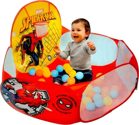 iToys Ball Pool Tent Spiderman Theme with 50 Balls for Kids | Multicolor