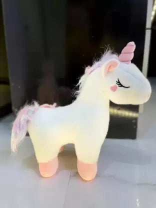 Unicorn Soft toy, Medium Size, Pink & Off White color, High Quality stuff - (Multicolor, Pink, off white)