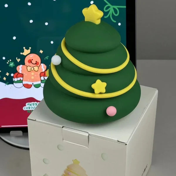 Cute Night Light for Kids, Silicone Christmas tree , For Christmas Gifts - Green